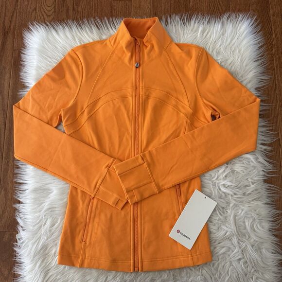 Lululemon Define Jacket Women’s Size 6 Luon Tiger Orange Full Zip Yoga Gym NWT - Picture 3 of 14